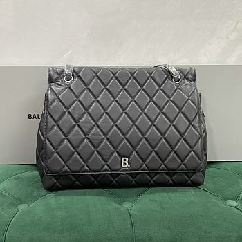 Colestore Balenciaga Nappa Calfskin Quilted Large Touch B Shoulder Bag 36x10x30cm
