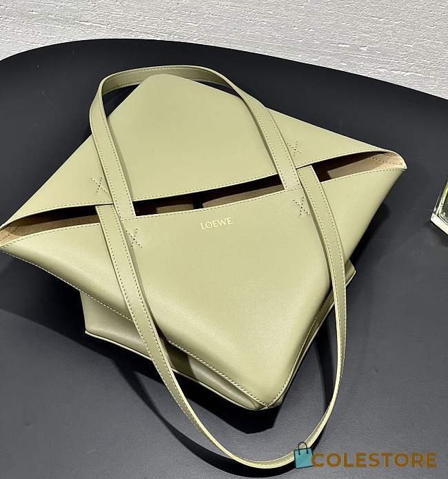 Colestore Loewe Puzzle Fold Medium Tote Bag Eucalyptus Green 25.5x14.5x31.5cm - 1