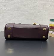 Colestore Loewe Amazona Cropped Bag Burgundy 24x12x9cm - 2
