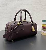 Colestore Loewe Amazona Cropped Bag Burgundy 24x12x9cm - 3