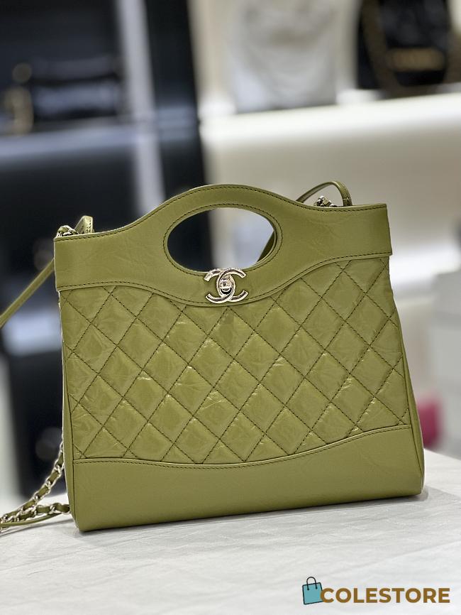 Colestore Chanel 31 Shopping Bag Green 22 x 23 x 5.5cm - 1