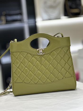 Colestore Chanel 31 Shopping Bag Green 22 x 23 x 5.5cm