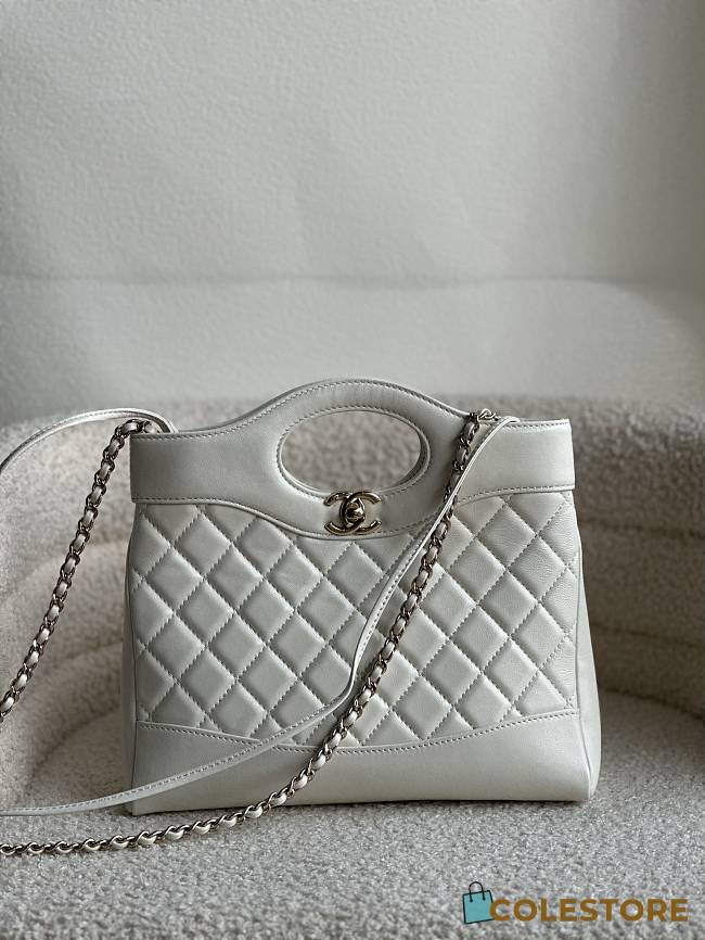 Colestore Chanel 31 Shopping Bag White 22 x 23 x 5.5cm - 1