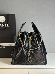 Colestore Chanel 25 Medium Handbag Grained Calfskin & Gold-Tone Metal Black 40x30x15cm - 1
