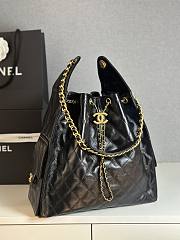 Colestore Chanel 25 Medium Handbag Grained Calfskin & Gold-Tone Metal Black 40x30x15cm - 6