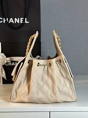 Colestore Chanel 25 Small Handbag Grained Calfskin & Gold-Tone Metal Beige 30x26x14cm - 5