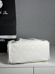 Colestore Chanel 25 Small Handbag Grained Calfskin & Gold-Tone Metal White 30x26x14cm - 5