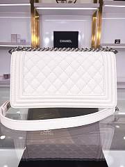 Colestore Chanel Leboy White Sliver Hardware in Leather 25x15x9cm - 6