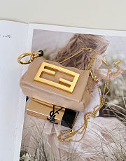 Colestore Fendi Mamma Baguette Mini Bag in Nude 10x3x7cm - 1
