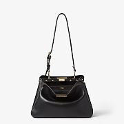 Colestore Fendi Peekaboo Soft Medium Leather Black 29x12x19cm - 5