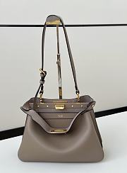 Colestore Fendi Peekaboo Soft Medium Leather Gray 29x12x19cm - 3
