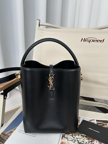 Colestore YSL Saint Laurent Le 37 Shiny Leather in Black 20x25cm