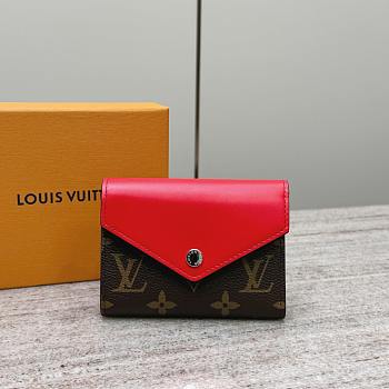 Colestore Louis Vuitton Victorine Wallet Monogram Canvas in Red 12 x 9.5 x 5 cm