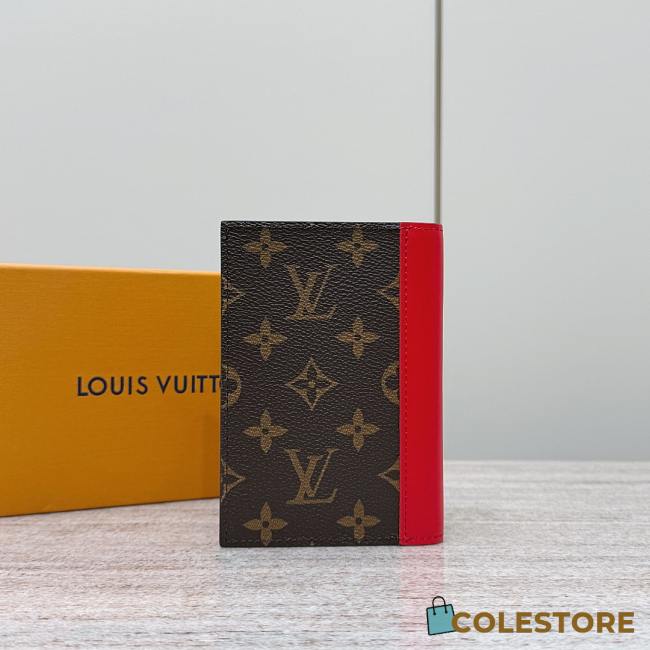 Colestore Louis Vuitton Passport Cover Monogram Macassar in Red 10x2.5x14cm - 1