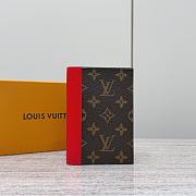 Colestore Louis Vuitton Passport Cover Monogram Macassar in Red 10x2.5x14cm - 4