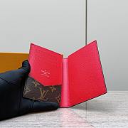 Colestore Louis Vuitton Passport Cover Monogram Macassar in Red 10x2.5x14cm - 3