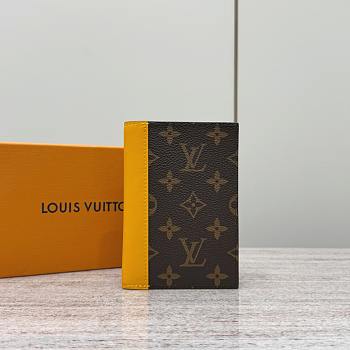 Colestore Louis Vuitton Passport Cover Monogram Macassar in Yellow 10x2.5x14cm