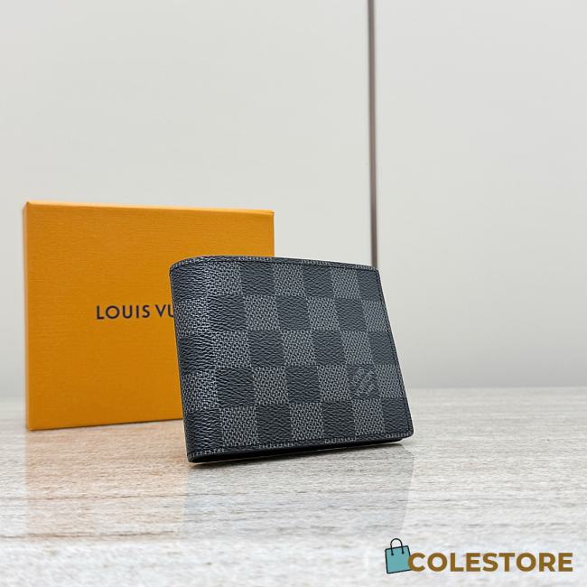 Colestore Louis Vuitton Slender Wallet Damier Graphite Canvas 11.5x9x1.5cm - 1