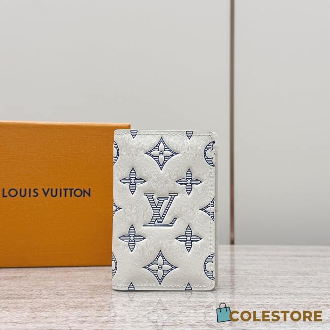 Colestore Louis Vuitton Pocket Organizer White 11.1x1x7.5cm - 1