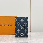Colestore Louis Vuitton Pocket Organizer Navy Blue 11.1x1x7.5cm - 4