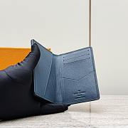 Colestore Louis Vuitton Pocket Organizer Navy Blue 11.1x1x7.5cm - 2