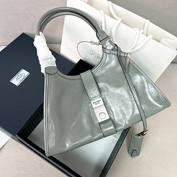 Colestore Prada Medium Leather Tote Bag in Mint 30.5x17.5x9cm