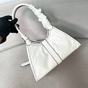 Colestore Prada Medium Leather Tote Bag in White 30.5x17.5x9cm - 6