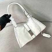 Colestore Prada Medium Leather Tote Bag in White 30.5x17.5x9cm - 4