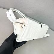Colestore Prada Medium Leather Tote Bag in White 30.5x17.5x9cm - 3