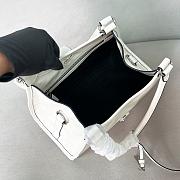 Colestore Prada Medium Leather Tote Bag in White 30.5x17.5x9cm - 2