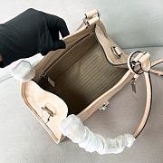 Colestore Prada Medium Leather Tote Bag in Beige 30.5x17.5x9cm - 2
