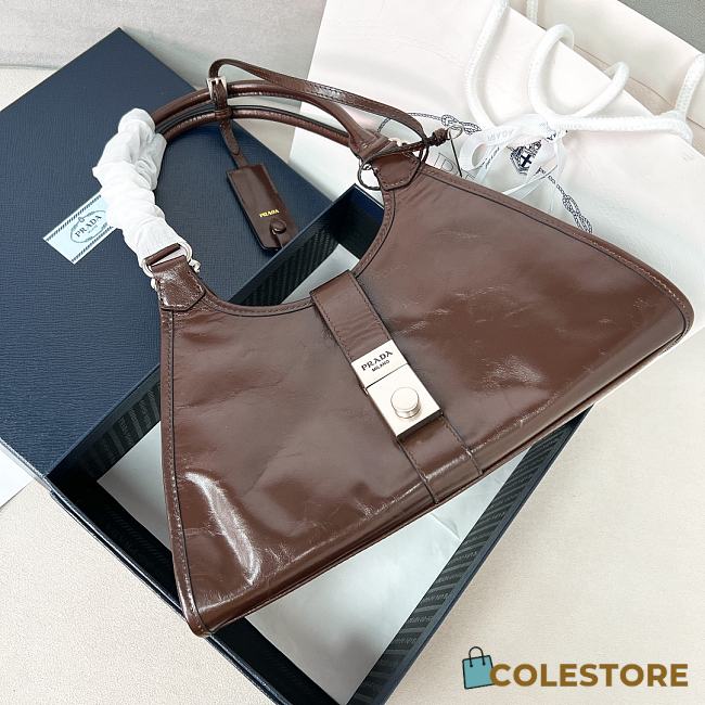 Colestore Prada Medium Leather Tote Bag in Brown 30.5x17.5x9cm - 1