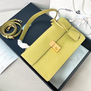 Colestore Prada Soft Sound Medium Leather Shoulder Bag Pistachio Green 28x16x10cm