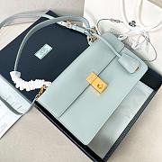 Colestore Prada Soft Sound Medium Leather Shoulder Bag Opaline 28x16x10cm - 1