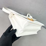 Colestore Prada Soft Sound Medium Leather Shoulder Bag White 28x16x10cm - 6