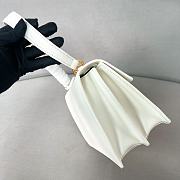 Colestore Prada Soft Sound Medium Leather Shoulder Bag White 28x16x10cm - 5