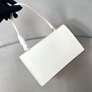 Colestore Prada Soft Sound Medium Leather Shoulder Bag White 28x16x10cm - 3