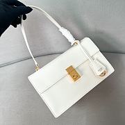 Colestore Prada Soft Sound Medium Leather Shoulder Bag White 28x16x10cm - 2
