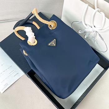 Colestore Prada Mariner Re-Nylon Small Bucket Bag Baltic Blue 28x23.5x16.5cm