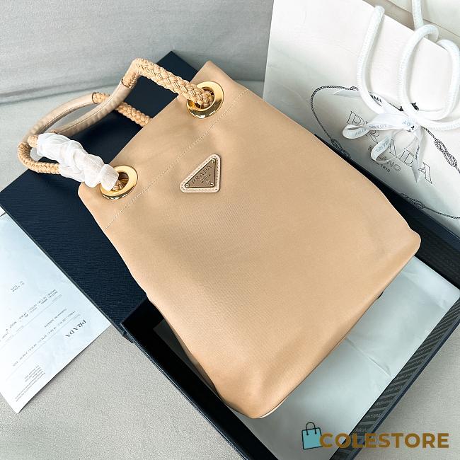 Colestore Prada Mariner Re-Nylon Small Bucket Bag Camel Brown 28x23.5x16.5cm - 1