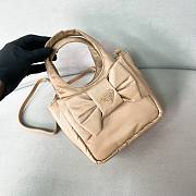Colestore Prada Padded Re-Nylon Mini-bag With Bow Camel Brown 15.5x10x18cm - 2