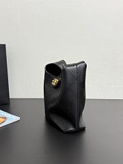 Colestore Chanel Hobo Bag Shiny Lambskin & Gold-Tone Metal Black 27x23x21cm - 5