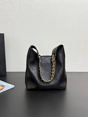 Colestore Chanel Hobo Bag Shiny Lambskin & Gold-Tone Metal Black 27x23x21cm - 3
