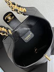 Colestore Chanel Hobo Bag Shiny Lambskin & Gold-Tone Metal Black 27x23x21cm - 4