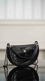 Colestore Chanel Chain Clutch Mesh, Shiny Lambskin & Gold-Tone Metal black 15x22x6cm - 4
