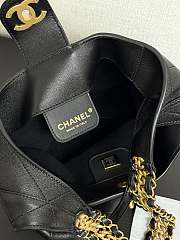 Colestore Chanel Hobo Bag Shiny Lambskin & Gold-Tone Metal Black 35x30x14cm - 3