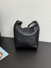 Colestore Chanel Hobo Bag Shiny Lambskin & Gold-Tone Metal Black 35x30x14cm - 2