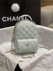 Colestore Chanel 24C Mini Backpack Caviar in Mint 18×13×9cm - 1