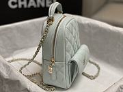 Colestore Chanel 24C Mini Backpack Caviar in Mint 18×13×9cm - 5