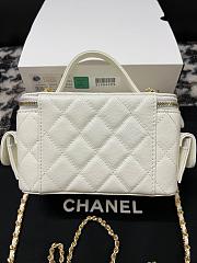 Colestore Chanel Quilted Polly Pocket White Caviar 10 x 17 x 8.5cm - 2